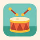 icon_sports_drum_flat_pastel icon preview