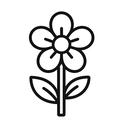 icon_sports_flower_line_art icon preview