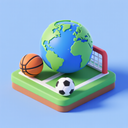 icon_sports_globe_3d_isometric icon preview