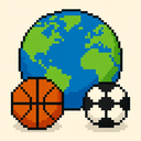 icon_sports_globe_pixel_art icon preview