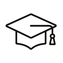 icon_sports_graduation_cap_minimal_outline icon preview