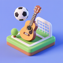 icon_sports_guitar_3d_isometric icon preview