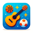 icon_sports_guitar_vibrant_colors icon preview