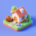 icon_sports_house_3d_isometric icon preview