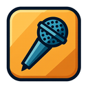 icon_sports_microphone_sharp_edges icon preview