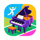 icon_sports_piano_vibrant_colors icon preview