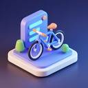 icon_technology_bicycle_3d_isometric icon preview