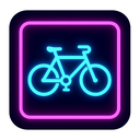 icon_technology_bicycle_neon icon preview