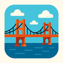 icon_technology_bridge_flat_design icon preview