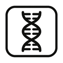 icon_technology_dna_strand_monochrome icon preview
