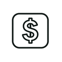 icon_technology_dollar_sign_minimal_outline icon preview