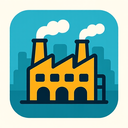 icon_technology_factory_flat_design icon preview