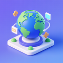 icon_technology_globe_3d_isometric icon preview