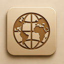 icon_technology_globe_embossed icon preview