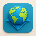 icon_technology_globe_origami icon preview