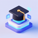 icon_technology_graduation_cap_3d_isometric icon preview