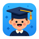 icon_technology_graduation_cap_cartoon icon preview