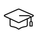 icon_technology_graduation_cap_minimal_outline icon preview