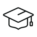 icon_technology_graduation_cap_outline icon preview