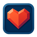 icon_technology_heart_sharp_edges icon preview