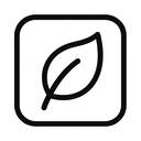 icon_technology_leaf_monochrome icon preview