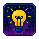 icon_technology_light_bulb_cyberpunk icon preview