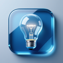 icon_technology_light_bulb_glassy icon preview