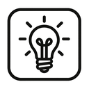 icon_technology_light_bulb_monochrome icon preview