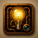 icon_technology_light_bulb_steampunk icon preview