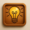icon_technology_light_bulb_wooden icon preview