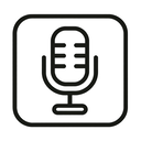 icon_technology_microphone_minimal_outline icon preview