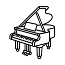 icon_technology_piano_line_art icon preview