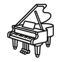 icon_technology_piano_outline icon preview