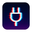 icon_technology_plug_digital_glitch icon preview