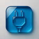 icon_technology_plug_glassy icon preview