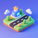 icon_technology_road_3d_isometric icon preview