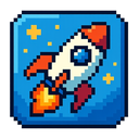 icon_technology_rocket_pixel_art icon preview