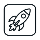icon_technology_rocket_thin icon preview