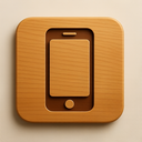 icon_technology_smartphone_wooden icon preview