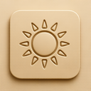icon_technology_sun_embossed icon preview