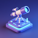 icon_technology_telescope_3d_isometric icon preview