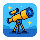 icon_technology_telescope_cartoon icon preview
