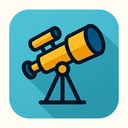 icon_technology_telescope_flat_design icon preview