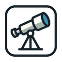 icon_technology_telescope_sharp_edges icon preview