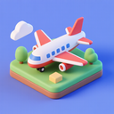 icon_transportation_airplane_3d_isometric icon preview