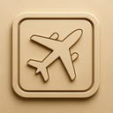 icon_transportation_airplane_embossed icon preview