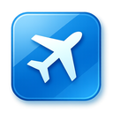icon_transportation_airplane_glassy icon preview