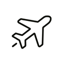 icon_transportation_airplane_line_art icon preview
