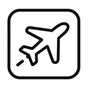 icon_transportation_airplane_monochrome icon preview