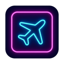 icon_transportation_airplane_neon icon preview